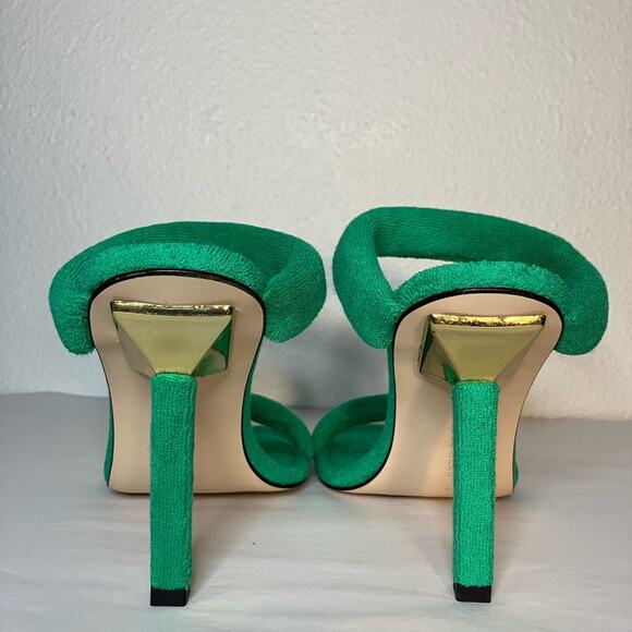 Good American Kelly Green Terry‎ Cloth Sandals Womens Size 8 pool shoes - Picture 2 of 7